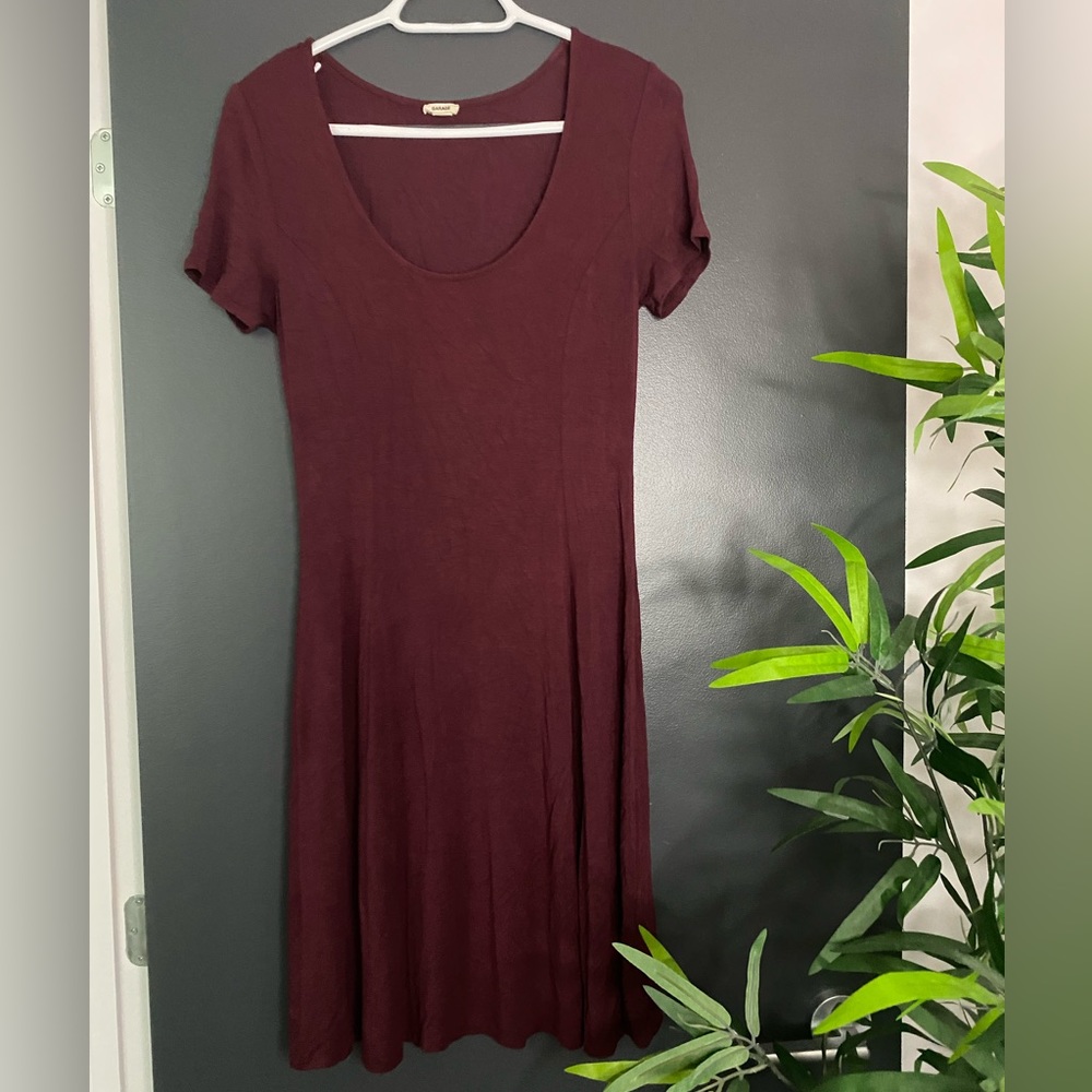 Garage red skater dress